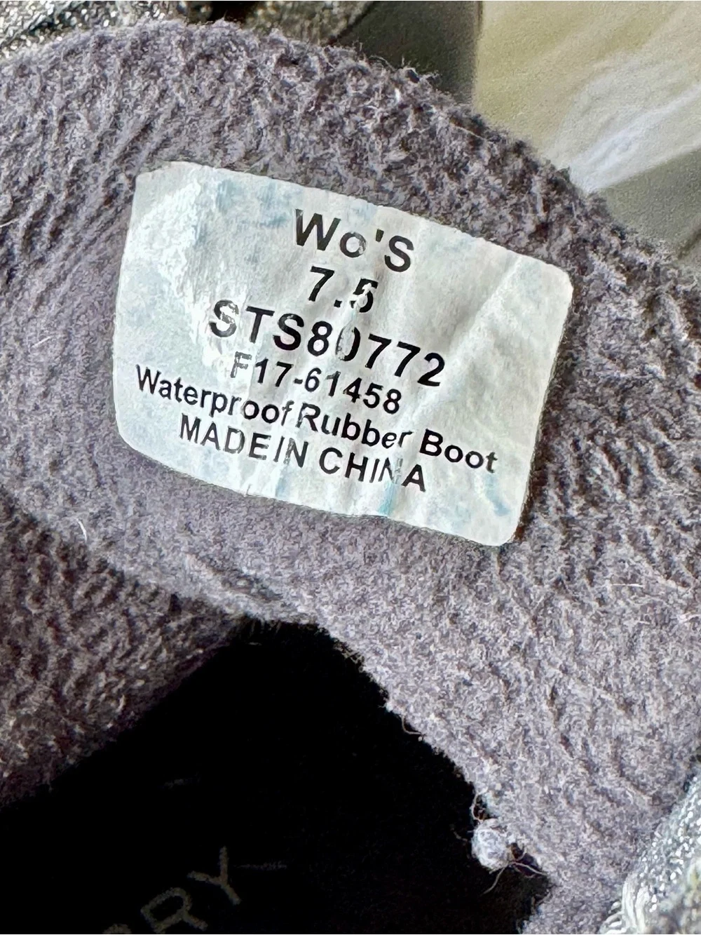 Preppy Fall Sperry Saltwater Waterproof Duck Boots‎ Gray 7.5